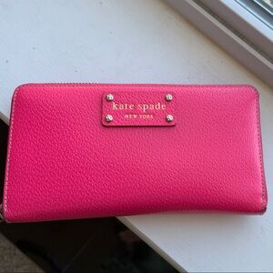 Kate Spade Vibrant Pink Leather Wallet